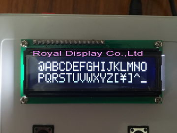 王族は賭博RYB1602Aのための白い16x2 LCDの表示LCD VAのパネルを表示する