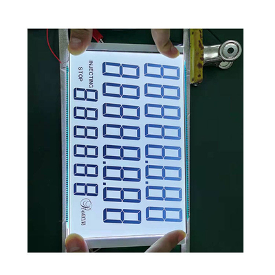 カスタマイズされた 20 桁のカスタム LCD パネルのモノクロ燃料ディスペンサー Lcd 7 セグメント表示
