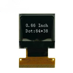 ミニモノクロムパッシブマトリックス 0.66' OLEDディスプレイ 64X48ドットモジュール