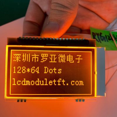 熱い販売128X64はSt7565pオレンジにBlacklight Transmissive LCDモジュールの表示FSTN FPCはんだ付けに点を打つ