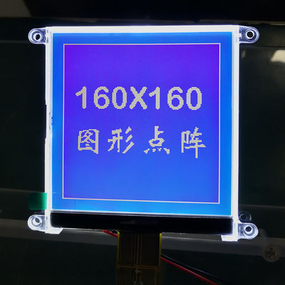 探知器のための60mA FSTNのコグの平行モノラル写実的なLCDの表示160X160 3.3V FPC