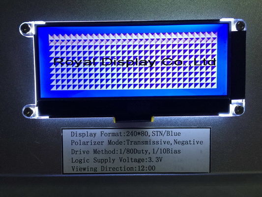 240X80コグIC St7529 Transflective LCDの表示のFStn FPCの平行