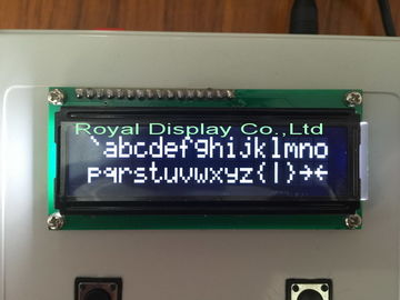王族は賭博RYB1602Aのための白い16x2 LCDの表示LCD VAのパネルを表示する