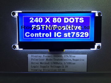 手持ち型装置写実的なLCDモジュール240*80は利用できるOEM/ODMに点を打つ