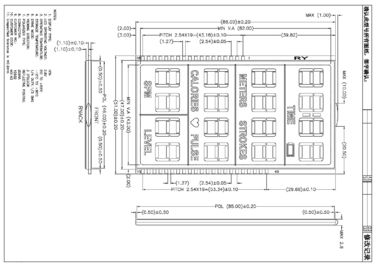 連続した機械RYD2015TR01-BのためのHTN肯定的な注文LCDのパネル