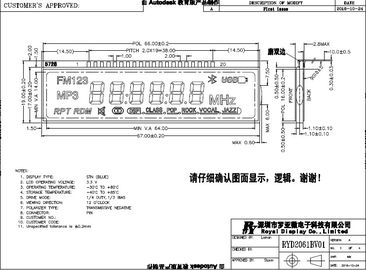 Transmissive/Transflective/反射モードRYD2061BV01注文Lcdのパネル