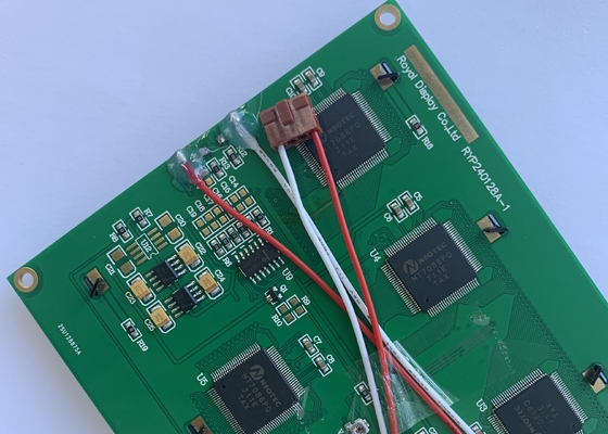 5.1 インチ STN ブルー グラフィック モノクロ LCD モジュール 240x128 ドット マトリックス ディスプレイ