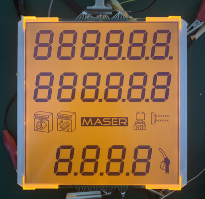 カスタマイズされた 20 桁のカスタム LCD パネルのモノクロ燃料ディスペンサー Lcd 7 セグメント表示