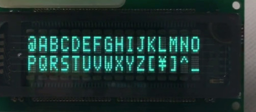 16X2特性VFDの表示モジュールM162SD08fj M162SD08fa M162SD07fj Cu16025