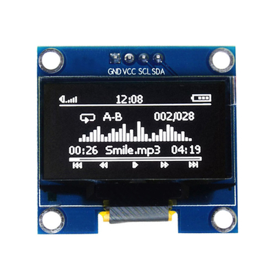 高コントラスト色 0.96' OLEDディスプレイモジュール 128X64点マトリックススクリーン