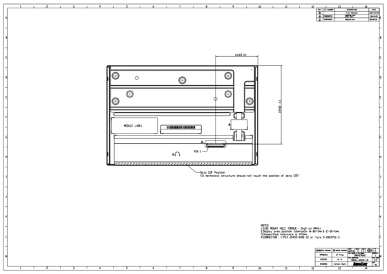 G101ice Innolux 10.1' TFT LCD モジュール 1280*800 RGB ブラック デ モード