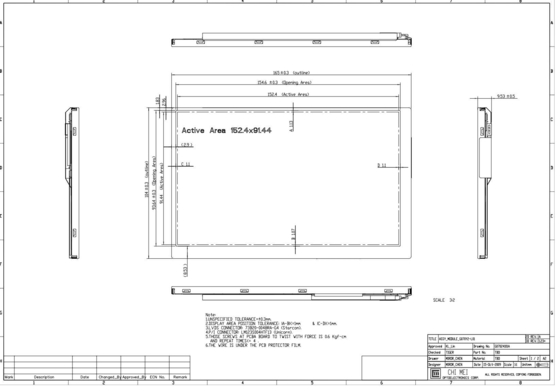 G070Y2-L01 TFT LCD モジュール イノラックス/チメイ 7インチ 800*480 RGB WVGA