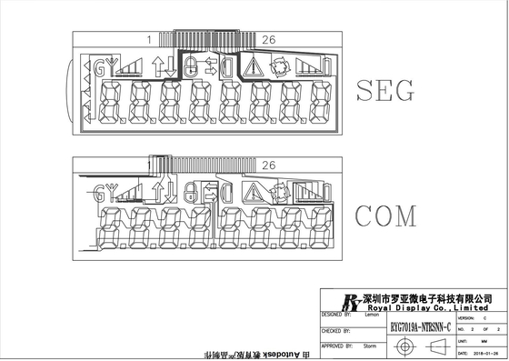 Tn LCD モジュールの反射性 陽性 12h パネル メーター 幅広く温度表示