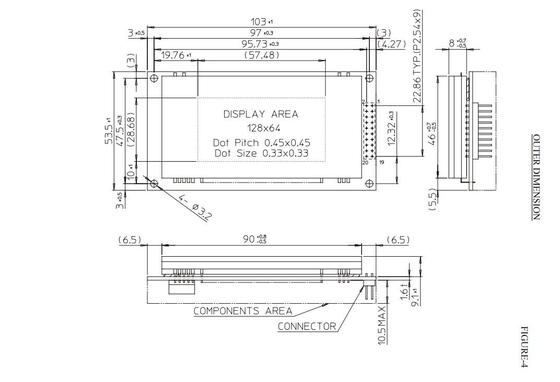 フタバ VFD ディスプレイ Gp9002A01A 128*64 グリーン ワイド 温度 5.0V 調整可能