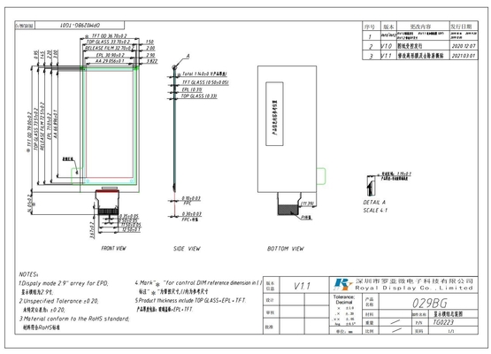 128*64 LCD モジュールのミニサイズ ST7567 6HのSTSTNトランスフレクティブ・ポジティブ