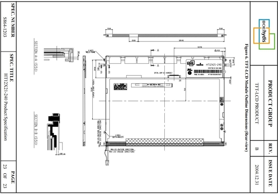 12.1'' TFT LCD XGA 1024*768 RGB BOE オリジナル ワイドビュー ディスプレイ タッチ HT12X21-240