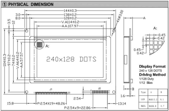 240*128 PCB T6963C 広温工業ディスプレイ付きグラフィックFSTN LCDモジュール