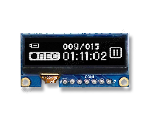 1.3' 128*40 グラフィック モノ Sh1106 SPI I2c 広温 OLED