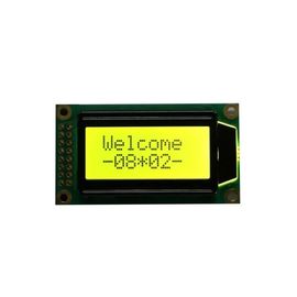 英数字8x2 STNの黄色緑Transflective LCDモジュールRYP0802B-Y