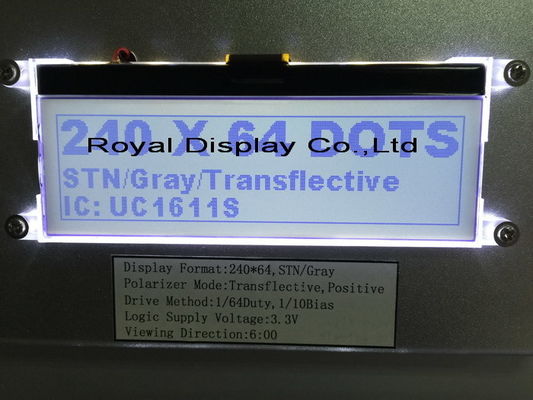 中国の工場価格は240X64 FSTN写実的なLCDの表示モジュールのStn肯定的なモノクロLCDのモジュールをカスタマイズした