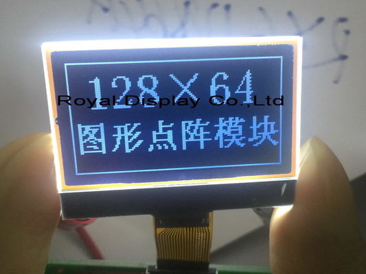 128X64連続写実的なLCDモジュールSt75665rのコントローラーFPCのはんだ付けする表示モジュール産業制御適用