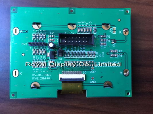 128X64連続写実的なLCDモジュールSt75665rのコントローラーFPCのはんだ付けする表示モジュール産業制御適用