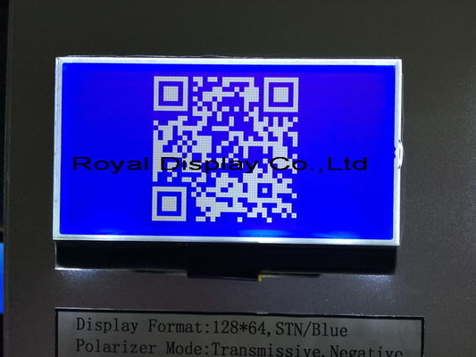 地上通信線の電話のためのSTN/Blue/Negative 128X64の決断45mAのバックライト モノクロLCDの表示