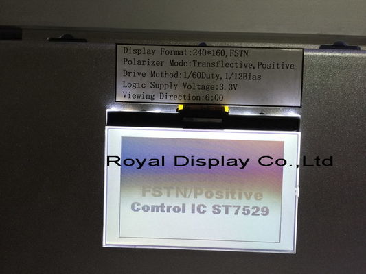 白い色のモノクロ写実的なタッチ画面 モジュールLCDのコグ モジュールとの240X160点STN UC1611S