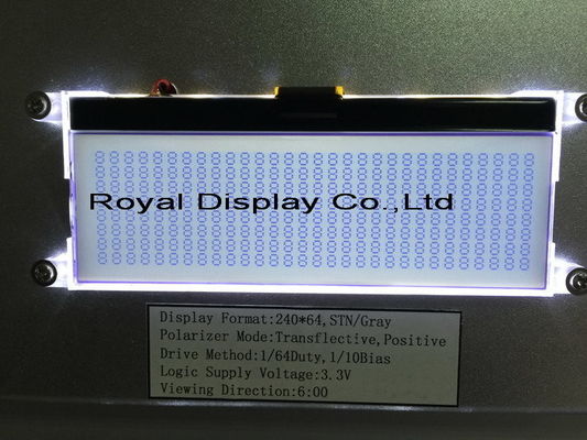 ODM OEM Stn FSTNのタイプ240X64のコグのStnの白黒24064 LCD写実的なモジュールの表示