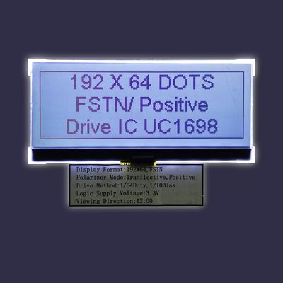 注文のモノラルFSTN肯定的な192X64写実的なLCDモジュールの表示