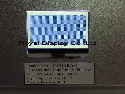 128x64 FSTNの医療機器のための肯定的なコグ3VモノラルLCDの表示のStnの灰色