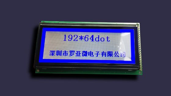 工場によってカスタマイズされるサイズ モノクロDfstn 19264は白いピクセル黒の背景の穂軸のコグLCDの表示に点を打つ
