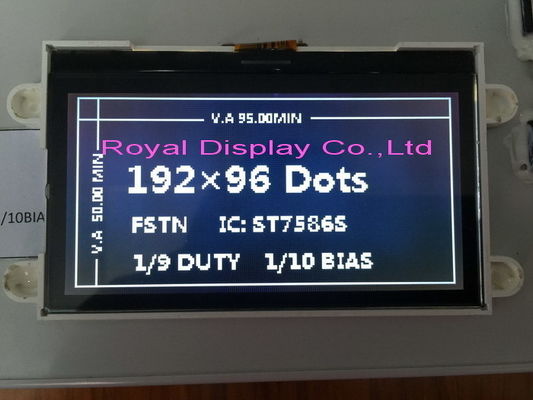 カスタマイズされたSTN/FSTN 192*64はサイズのコグ写実的なLCDのモジュール モノラルLCDの白いバックライトに点を打つ