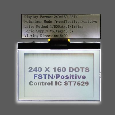 Stnの灰色240X160は写実的なLCD表示FFC平行LCDの表示モジュールに点を打つ
