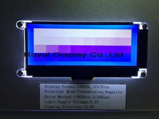 240X80コグIC St7529 Transflective LCDの表示のFStn FPCの平行