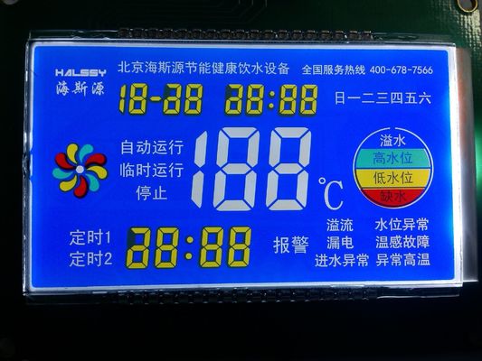 12864 Stn RoHS FSTN肯定的なLCDは入れられた電池のための1/9の義務を表示する