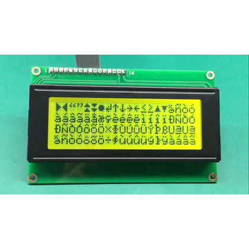 こはく色のバックライト英数字LCDは20X4点のStn Ygの特性を表示する