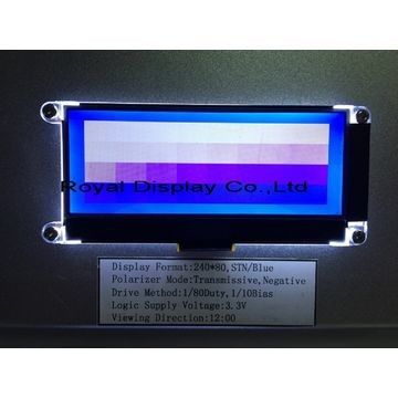 FSTNの肯定的な240x80ドット マトリクスLcdモジュールこはく色LEDのバックライト