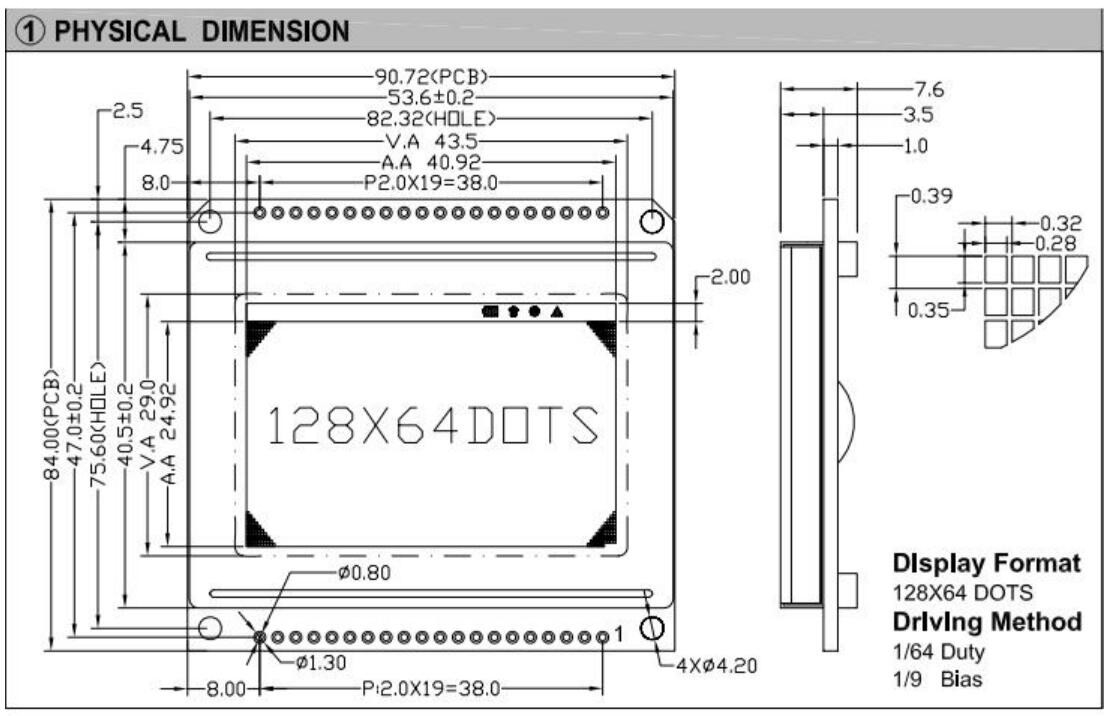 128*64 グラフィックLCDモジュール FSTN 6H AT0108 AT0107 PCB LEDバックライト産業ディスプレイ