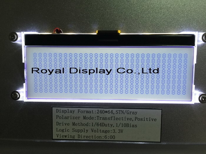 320*64 Stn グラフィックLCDモジュール 大サイズ LC7981 背景照明付き産業ディスプレイ