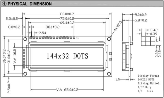 144*32 グラフィックLCDモジュール ST7920/ST7921 LEDバックライト産業ディスプレイ