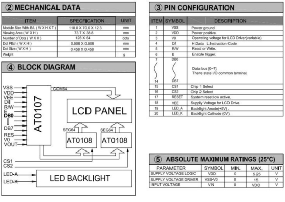 大サイズ 128*64 グラフィックLCDモジュール 20ピン モノクロム PCBバックライト産業ディスプレイ カスタマイズ