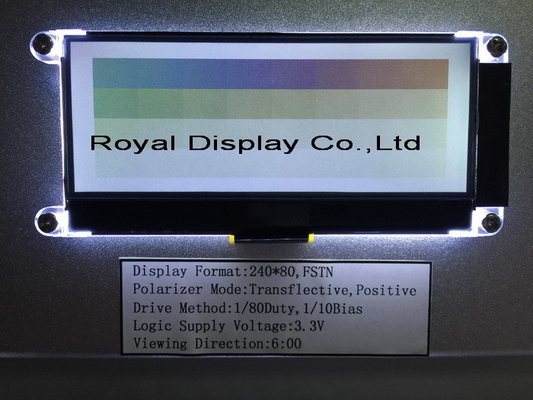 240*80 グラフィック液晶モジュール FSTN 6H 広温 ST7529 COG 産業ディスプレイ