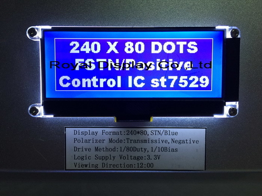 240*80 FSTN グラフィック 6H ST75256 超広温工業ディスプレイ