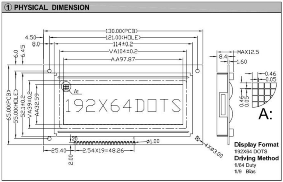 192*64 グラフィック STN LCD モジュール ST7920 バックライト付き PCB LCD モジュール インダストリアルディスプレイ