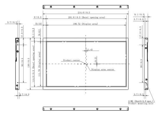 9.0'' 1920*1080 TFT LVDS ティアンマ 広温高コントラストLCDモジュール