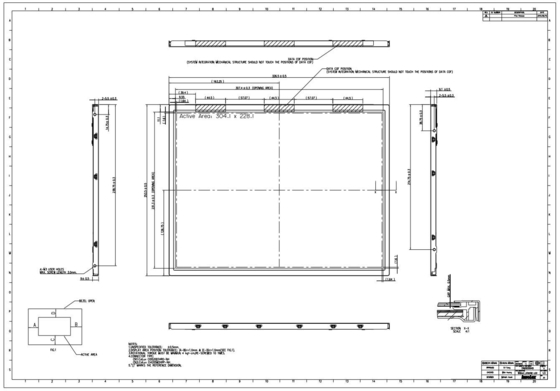 15'' TFT 1024*RGB*768 XGA LVDS インターフェイス 広温度 Innolux LCD モジュール