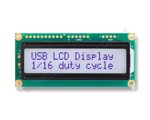 16*2文字のUSBインターフェイス FSTN STN LCDモジュールWinstar 産業用代替