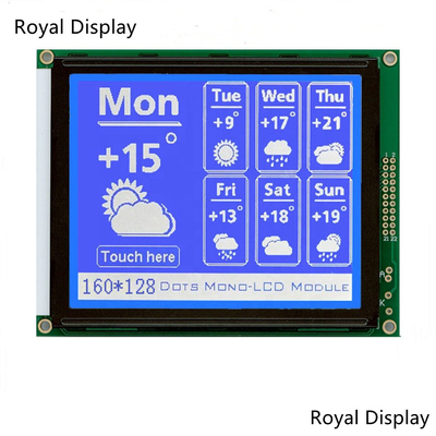 バックライトが付いている4.7inch 160X128 129*102mmのグラフィックのマトリックスLCDモジュール